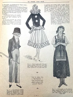 1920s Fancy Dress Costumes and Ski Wear in February 1926 French Review "La Femme Chez Elle"