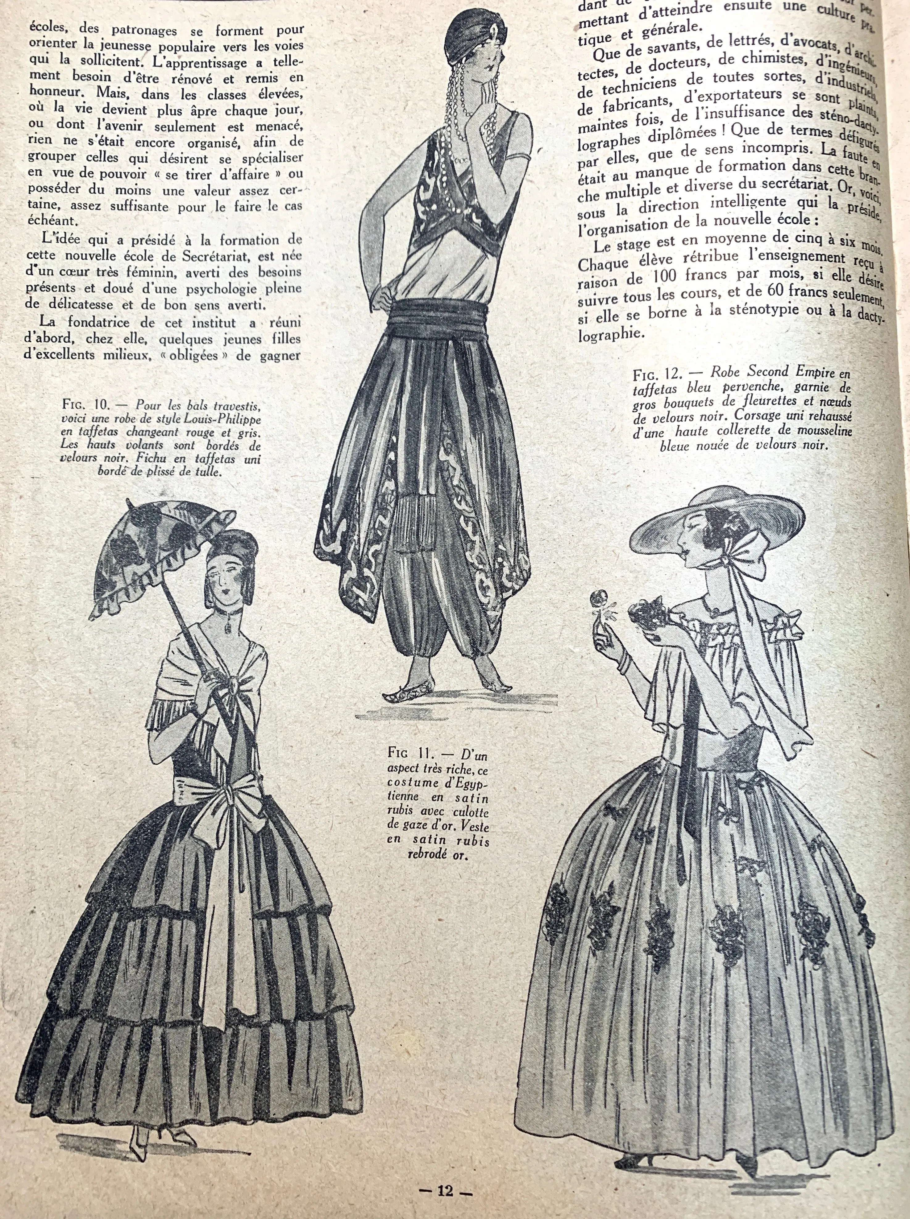 1920s Fancy Dress Costumes and Ski Wear in February 1926 French Review "La Femme Chez Elle"