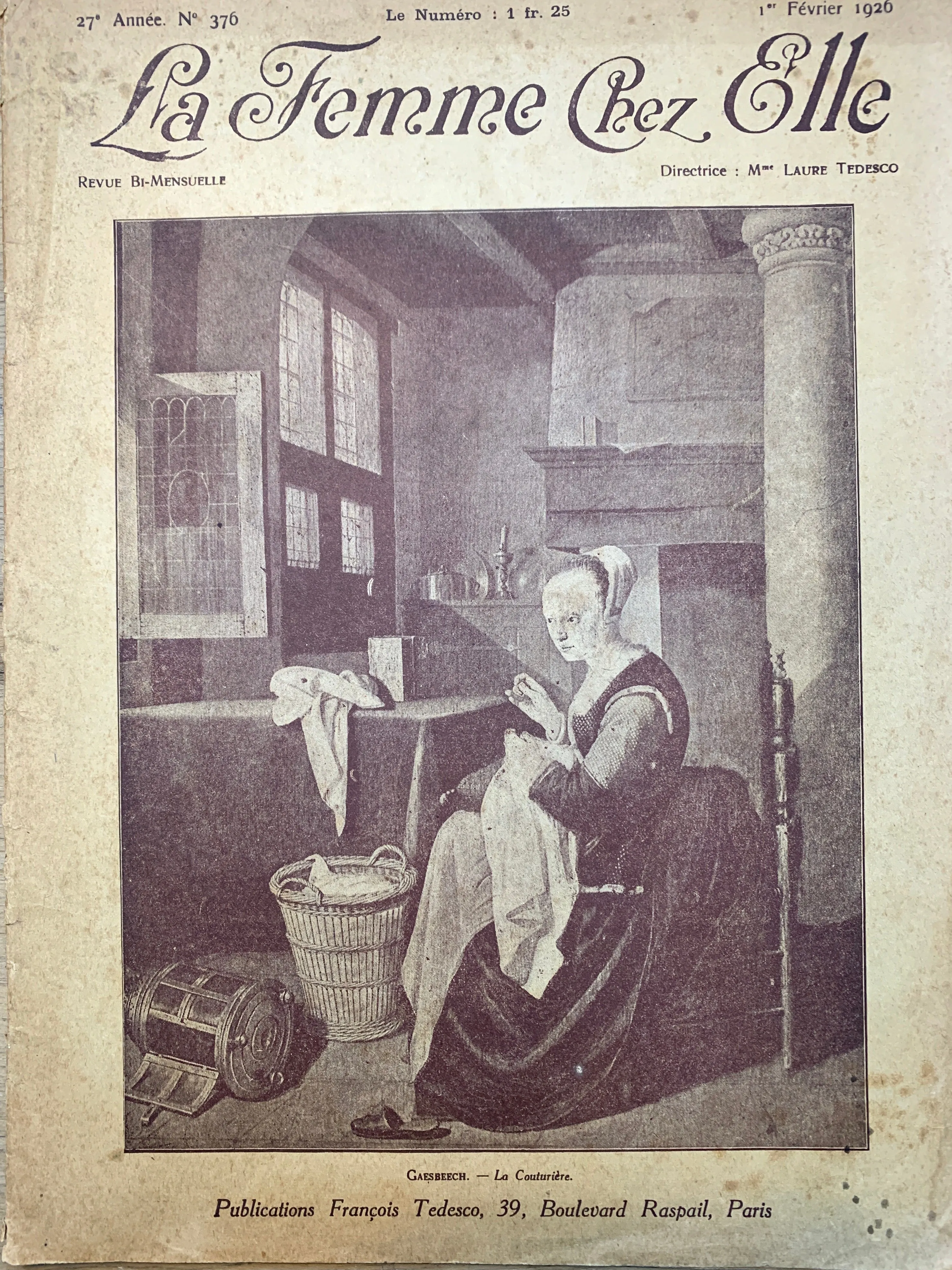 1920s Fancy Dress Costumes and Ski Wear in February 1926 French Review "La Femme Chez Elle"