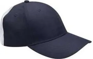 Adams PE105 Adult Contrast Back Stripe Clubhouse Cap - Navy