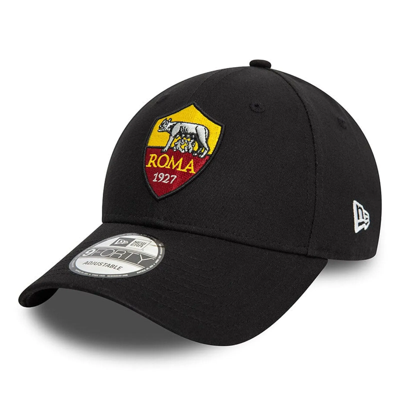 AS Roma Adult Black 9FORTY Cap Cloth Strap Adjustable Football (Soccer) By New Era