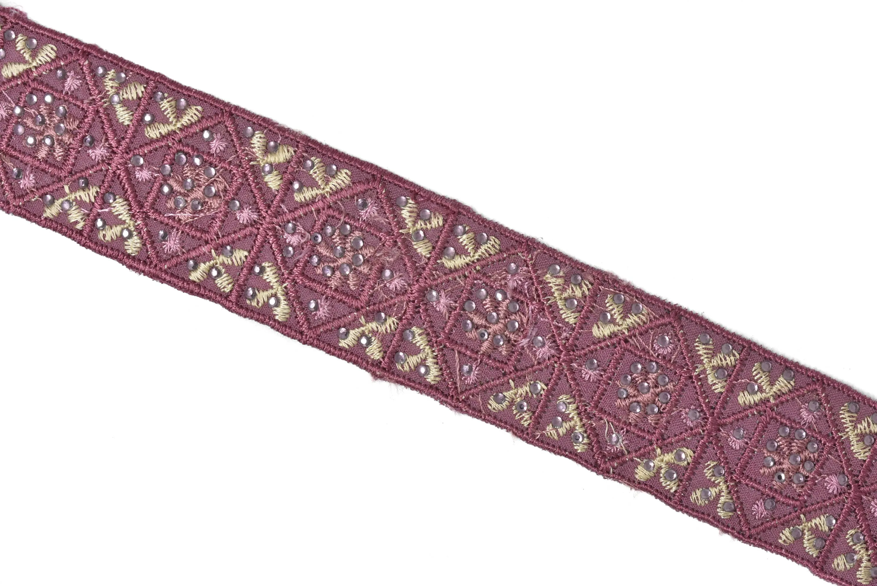 Assorted Colorful Embroidered Indian Trim 1.25" -1 Yard