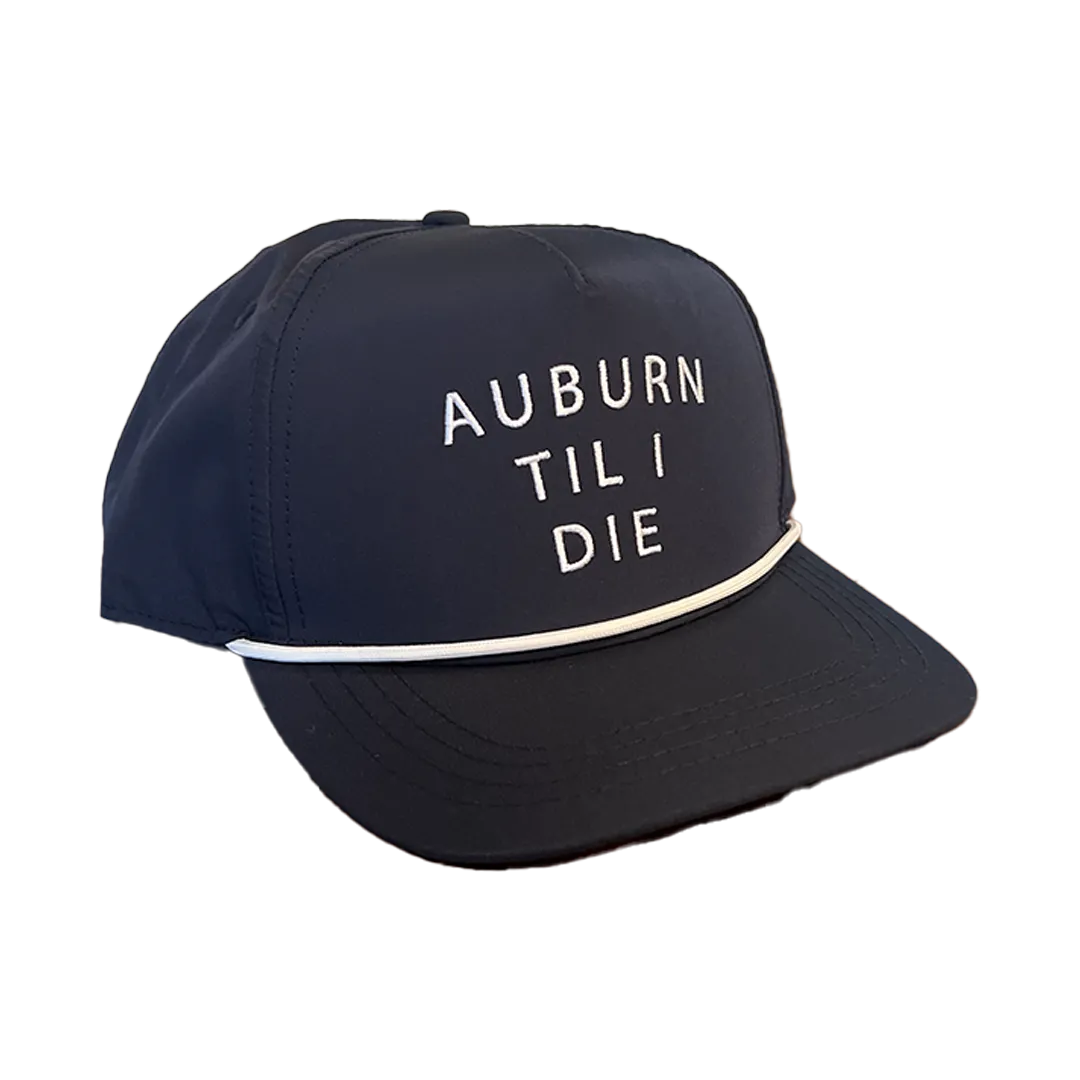 'AUBURN TIL I DIE'  5 Panel Performance Rope Hat