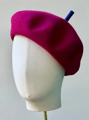 Billie Beret in Raspberry