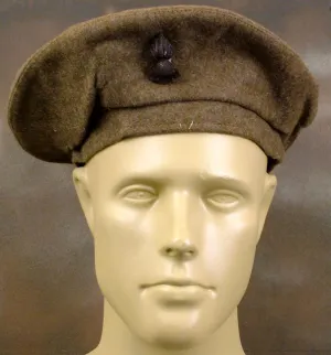 British Beret WW2 Issue Khaki: Dated WWII