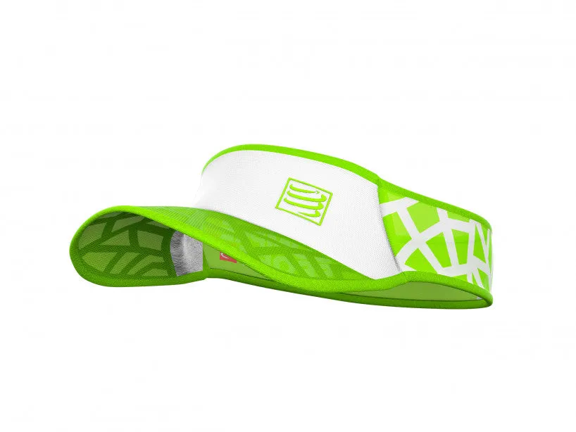 COMPRESSPORT SPIDERWEB ULTRALIGHT VISOR-WHITE/GREEN (SULVISOR-06)