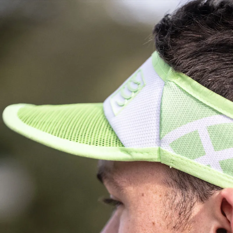 COMPRESSPORT SPIDERWEB ULTRALIGHT VISOR-WHITE/GREEN (SULVISOR-06)