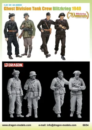 Dragon 1/35 Ghost Division Tank Crew (Blitzkrieg 1940) | 6654