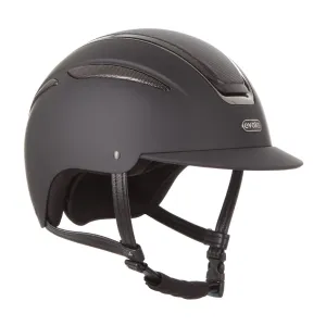 Evoke Callisto Classic Peak Riding Hat - Black Carbon/Gunmetal