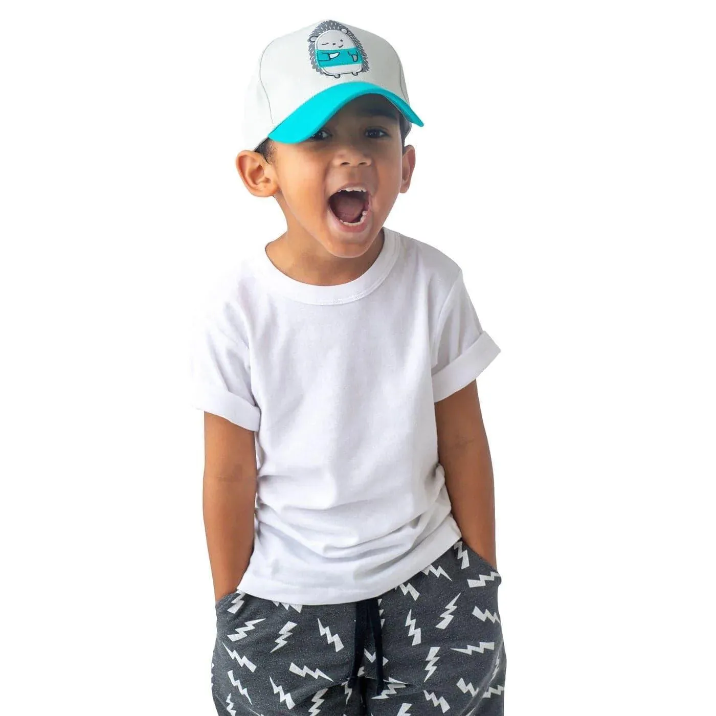 FlapJack Kids UPF50  Ball Cap - Monster Blue - Medium