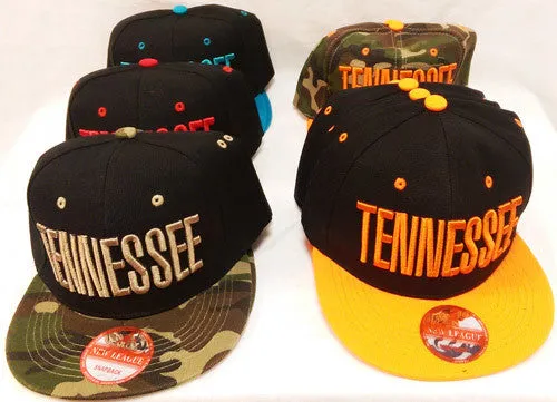 flat bill snap back hat tennessee Case of 24