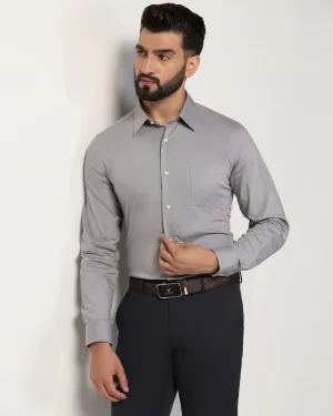 Formal Grey Textured Shirt - Robot