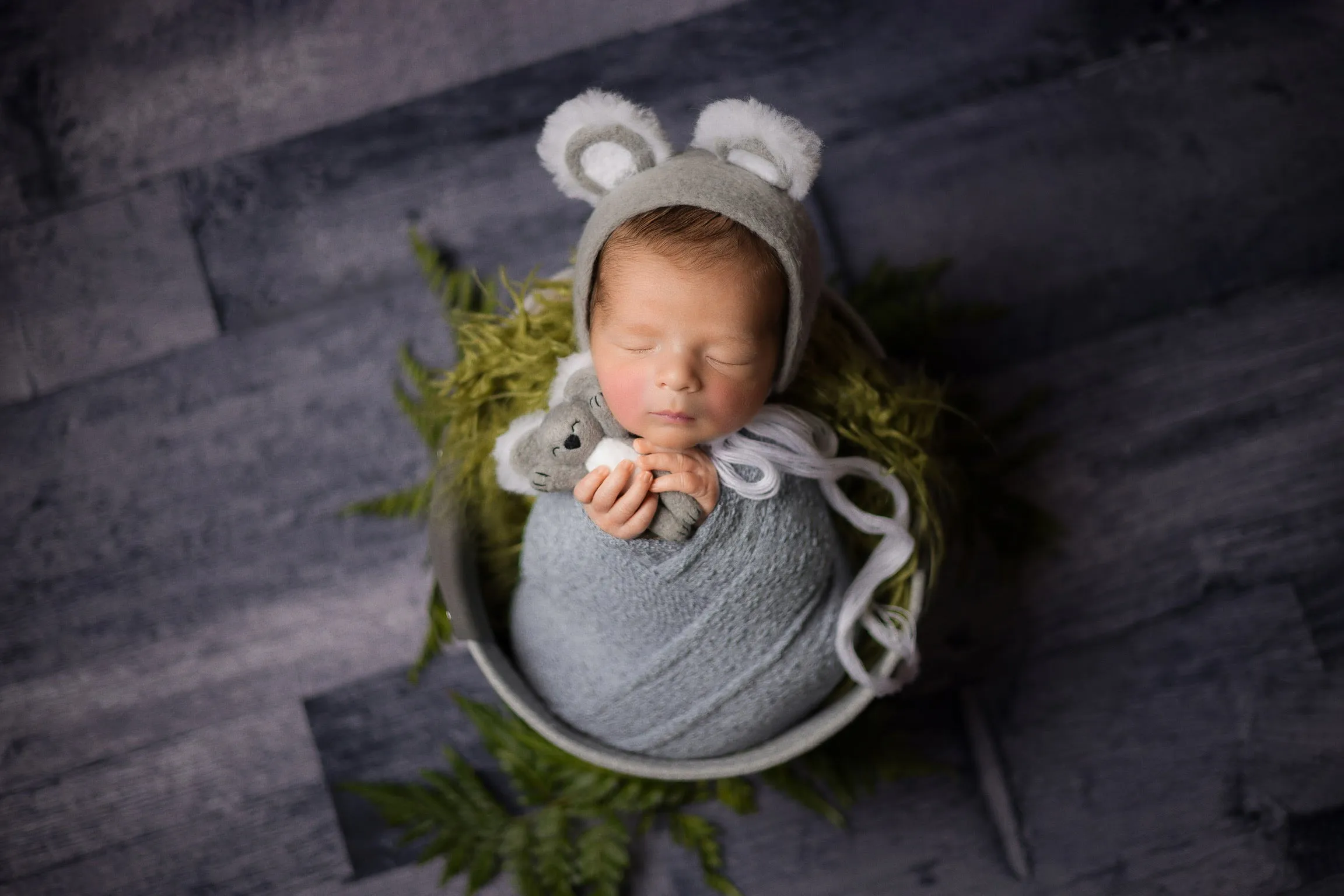 Gray Stretch Knit Newborn Baby Wrap