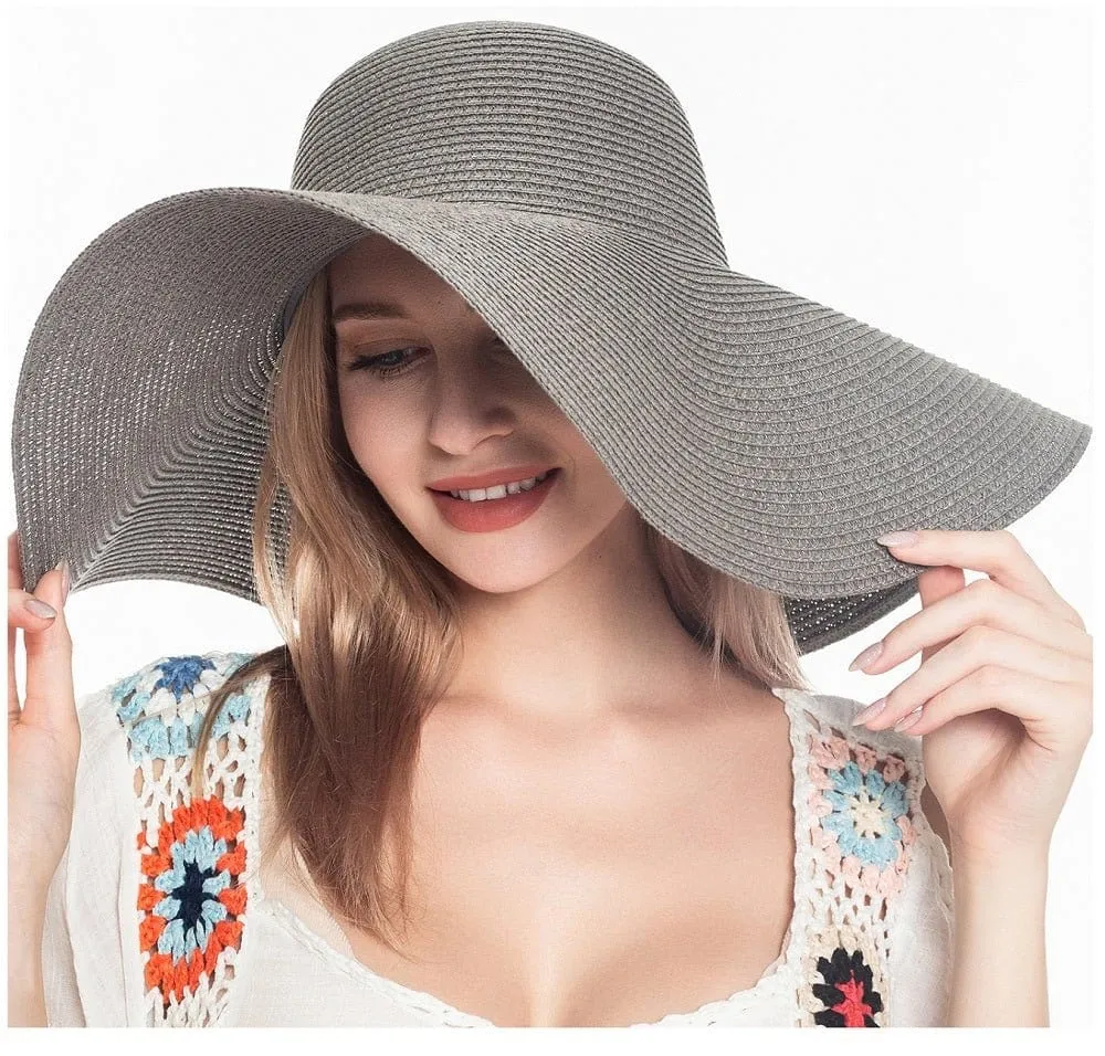 H3045 Monogrammable Straw Floppy Hat