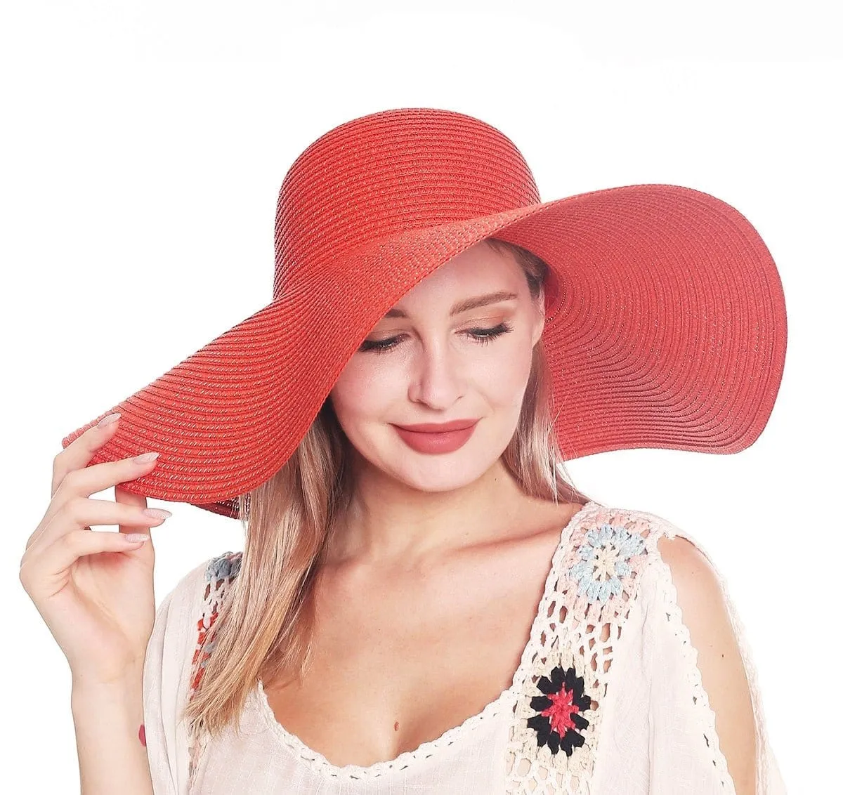 H3045 Monogrammable Straw Floppy Hat