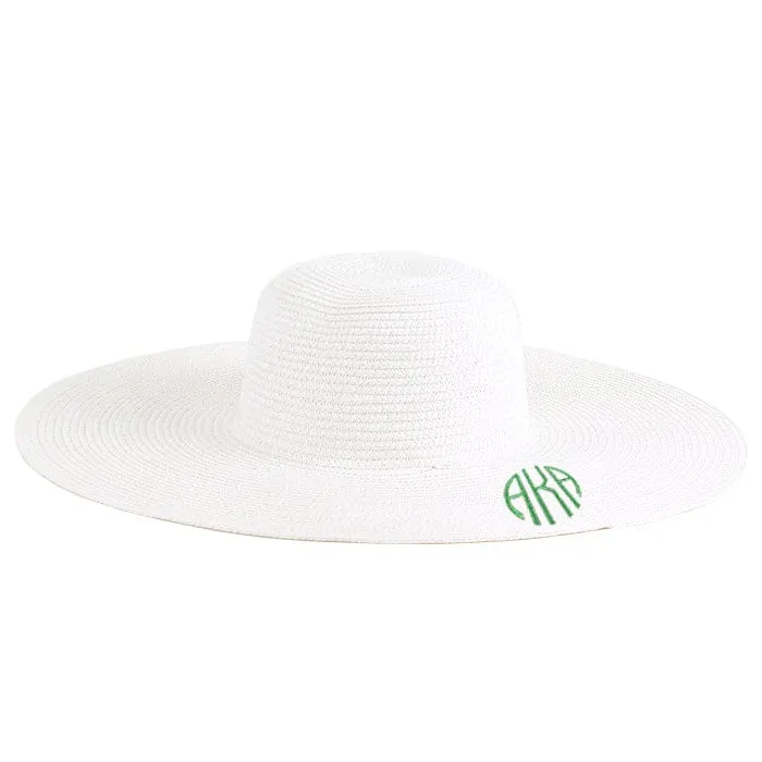 H3045 Monogrammable Straw Floppy Hat