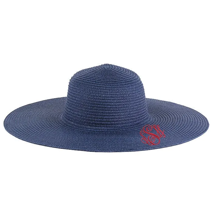 H3045 Monogrammable Straw Floppy Hat