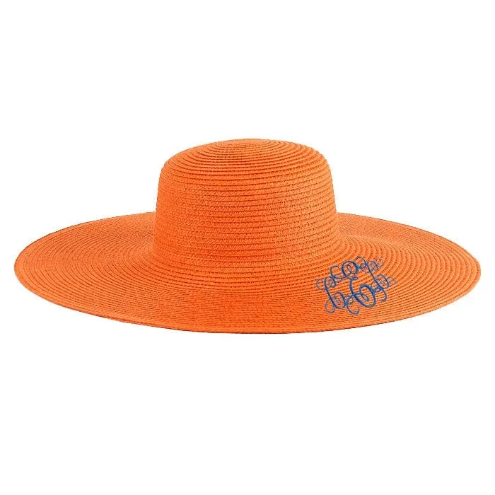 H3045 Monogrammable Straw Floppy Hat