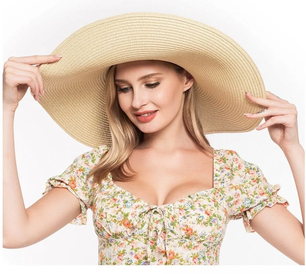 H3045 Monogrammable Straw Floppy Hat