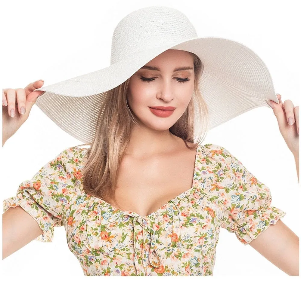 H3045 Monogrammable Straw Floppy Hat