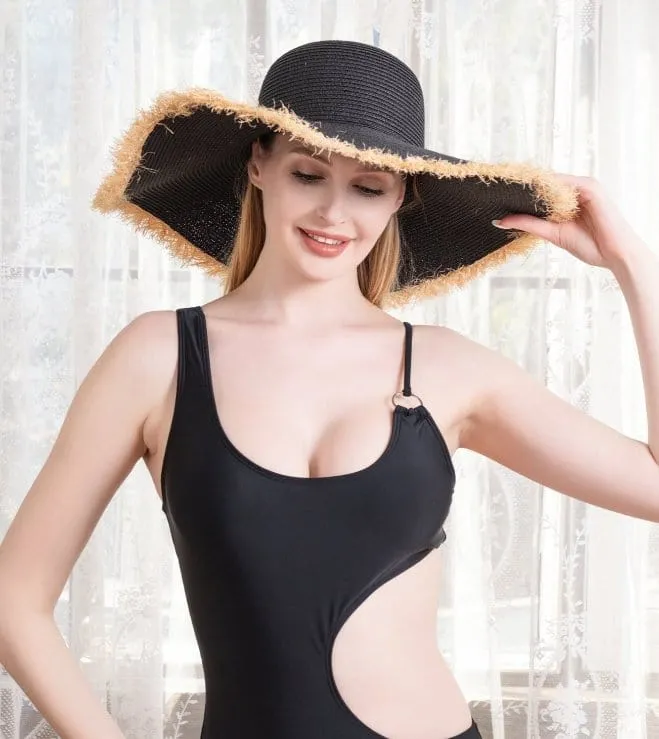 H3323 Fringe Edge Floppy Sun Hat