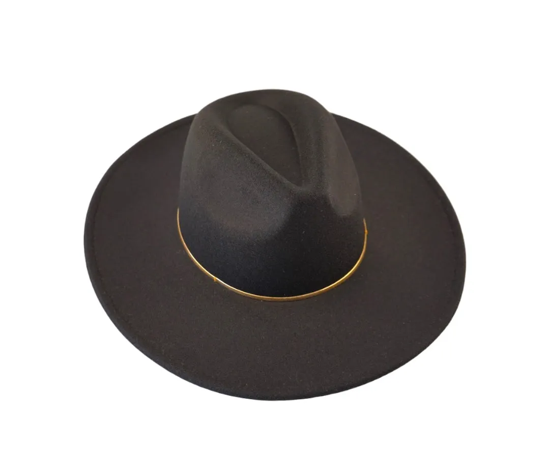 Hendrix Wide Brim Fedora - Black