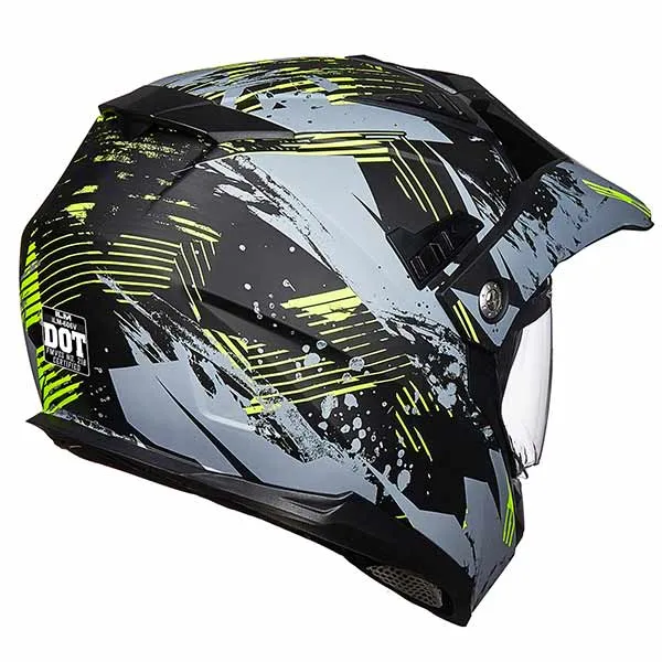 ILM Off Road Motorcycle Dual Sport Helmet Full Face Visor Model 606V