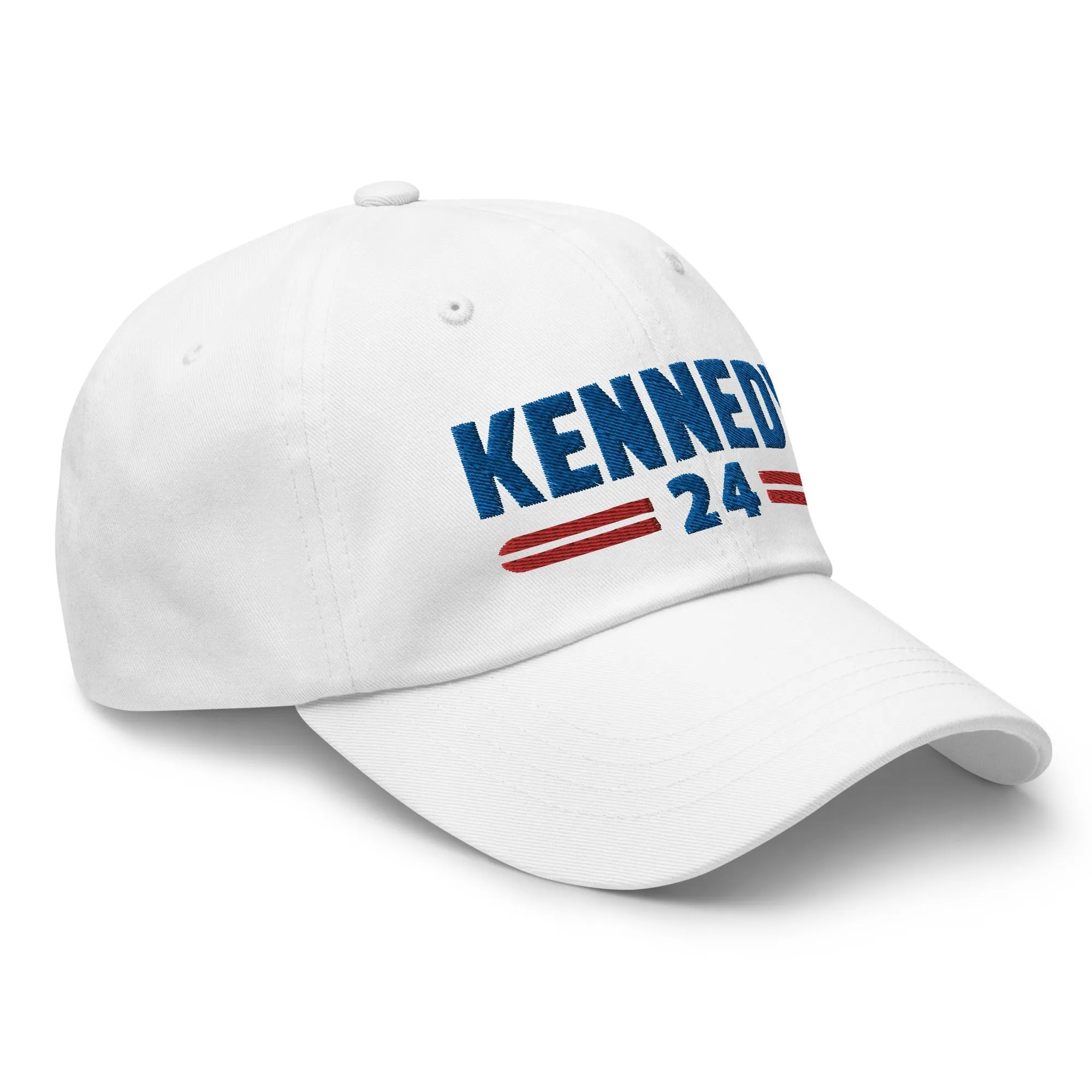 Kennedy Classic Embroidered Dad Hat - White