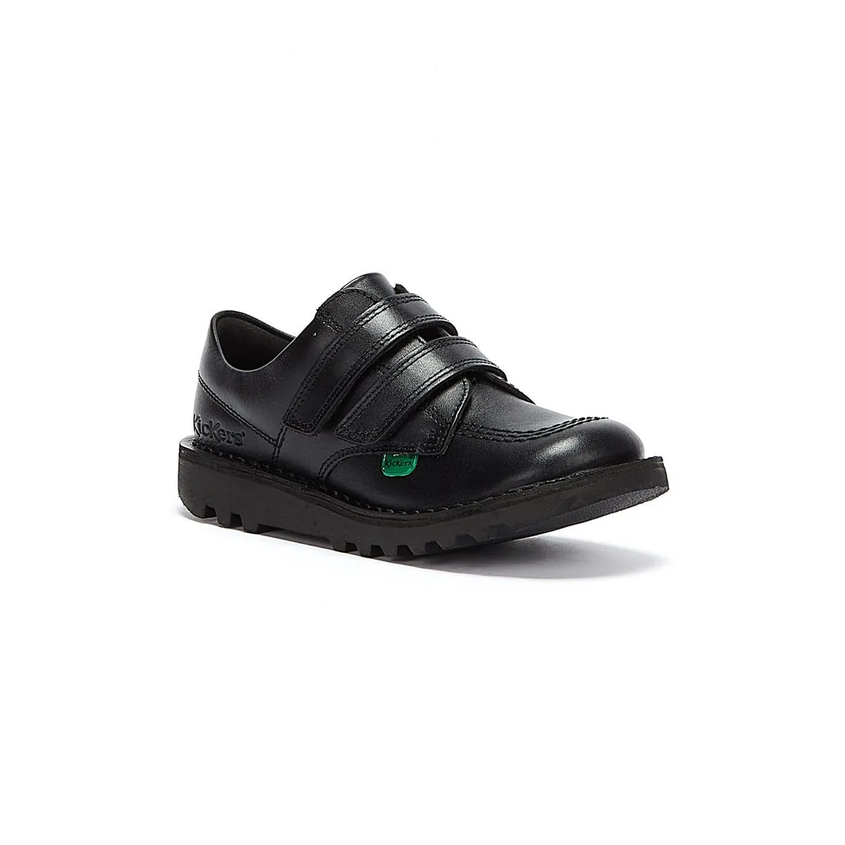 Kickers Infant Kick Lo Velcro Black Leather Shoes