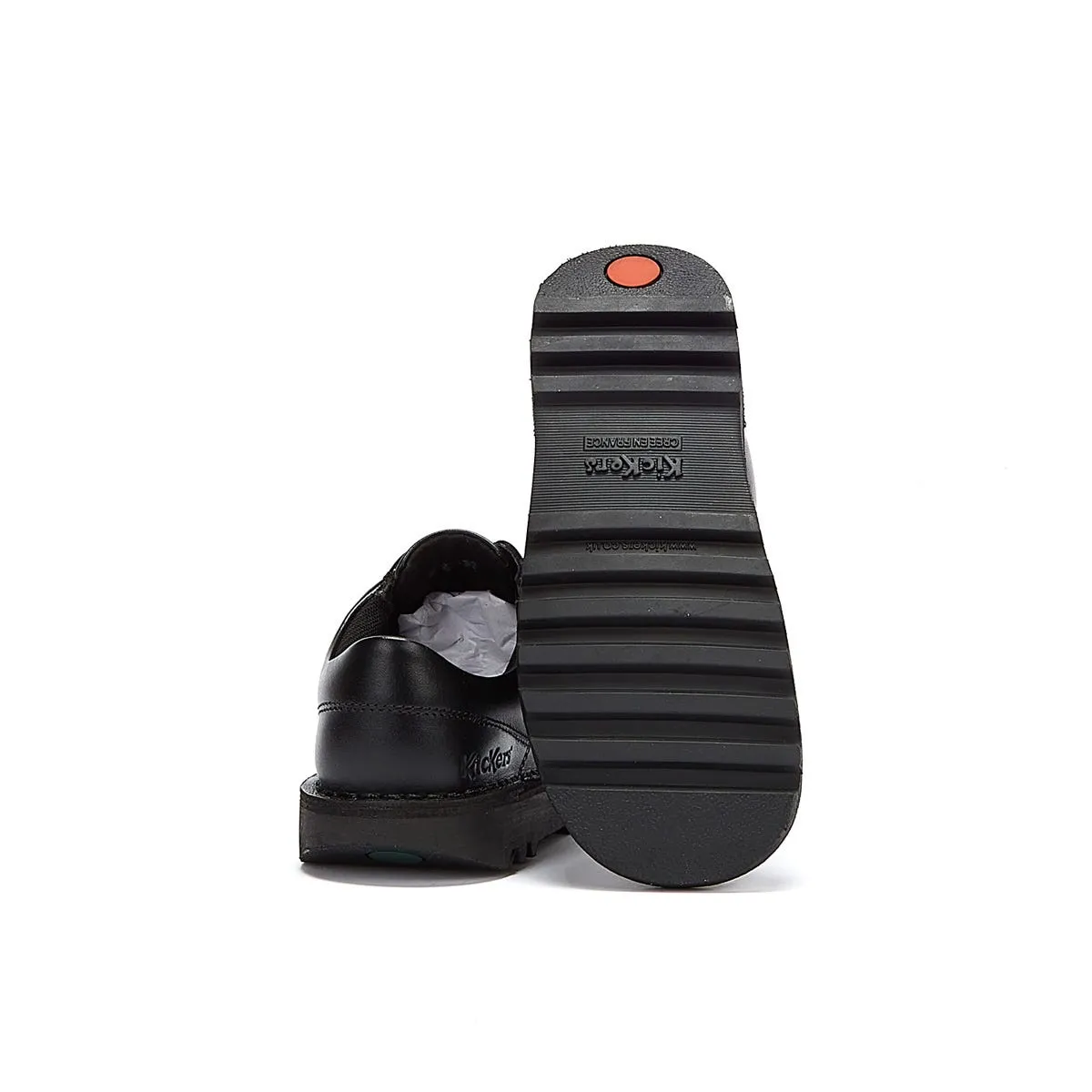 Kickers Infant Kick Lo Velcro Black Leather Shoes