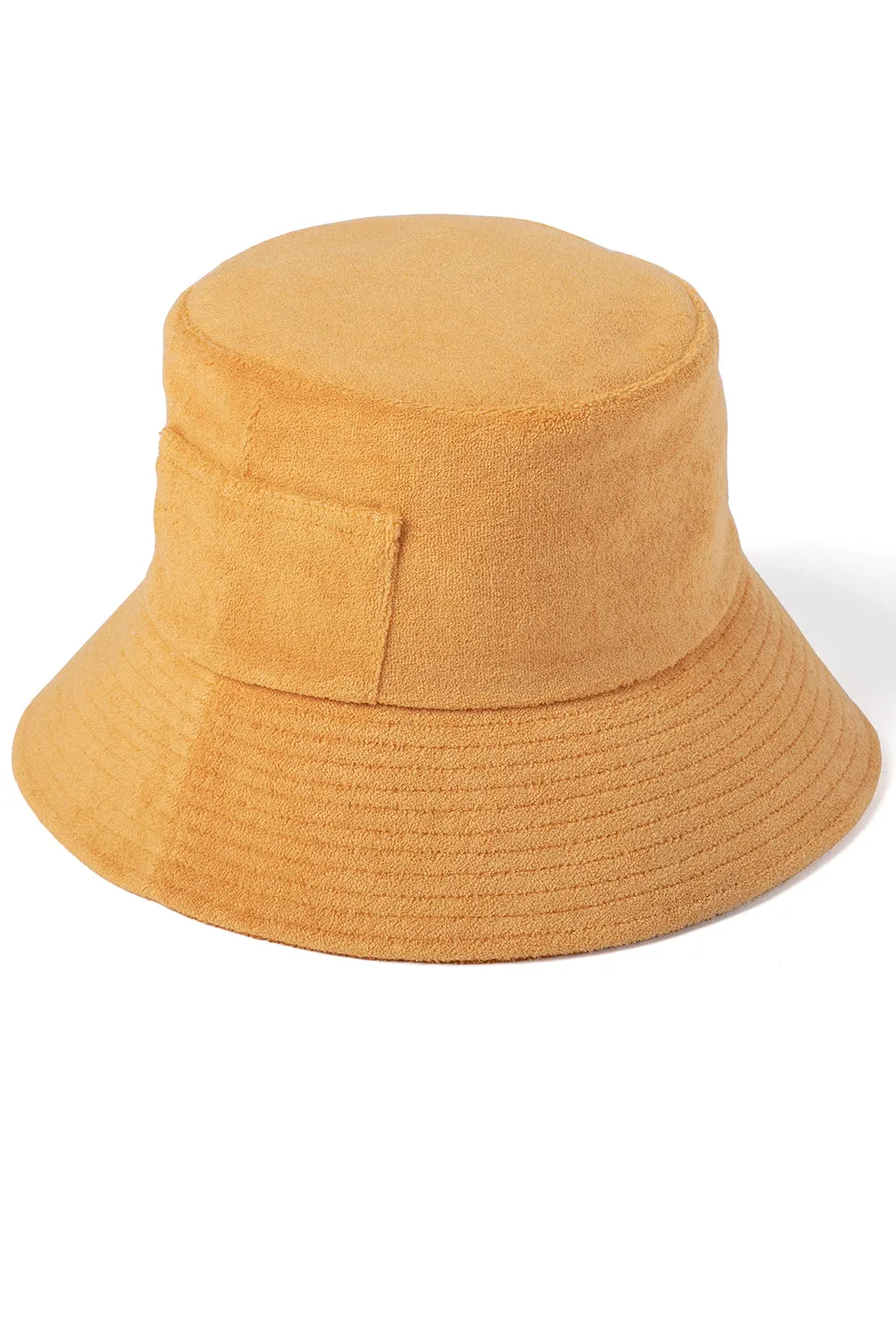 Lack of Color Terry Wave Bucket Hat in Tangerine