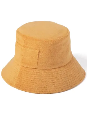 Lack of Color Terry Wave Bucket Hat in Tangerine