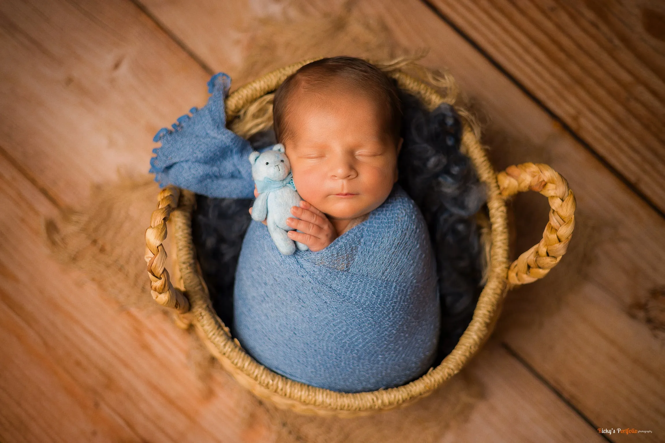 Light Blue Stretch Knit Wrap Newborn Photography