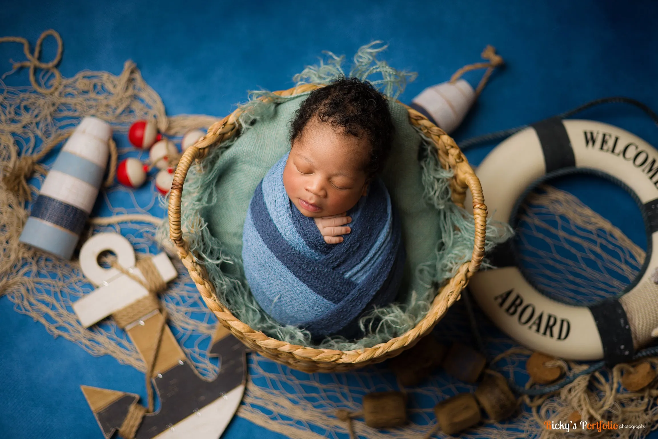 Light Blue Stretch Knit Wrap Newborn Photography