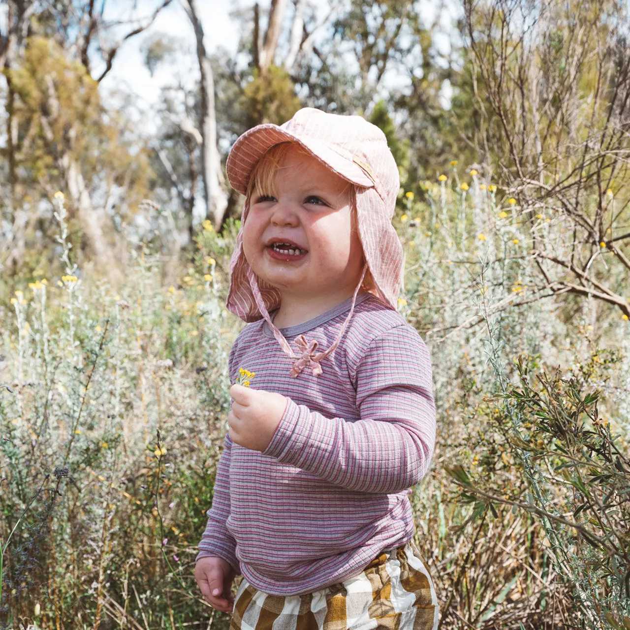 Linen Legionnaire Cap - Stripes (Baby-Kinder) *Last ones