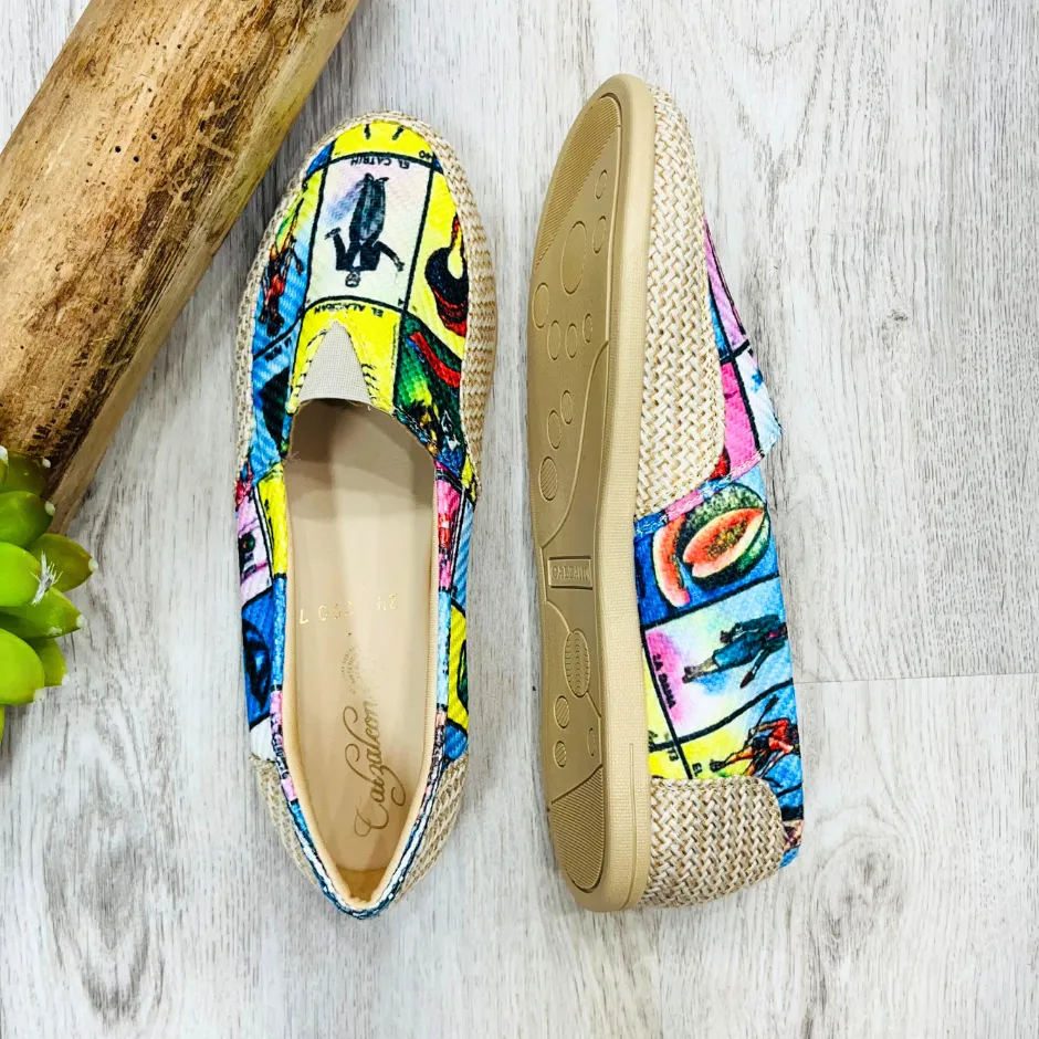 Loteria Burlap Artisan Slip On - Women Shoes