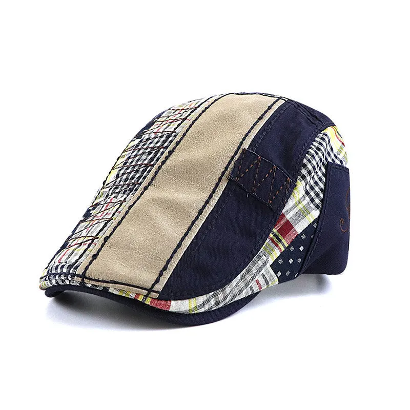 Men Newsboy Cap Casual Cotton Buckle Adjustable Beret Hats