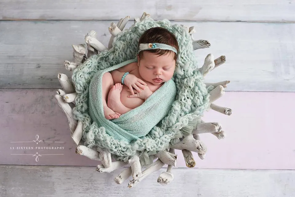 Mint Green Stretch Knit Baby Wrap