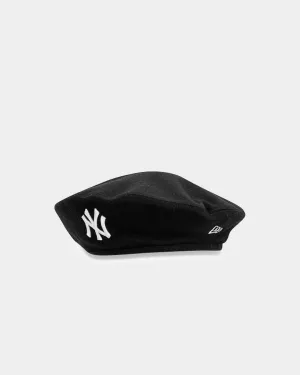 New Era New York Yankees 'Black Melton Wool' Beret Black/White