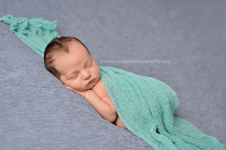 Ocean Blue Stretch Knit Baby Wrap Layering Piece