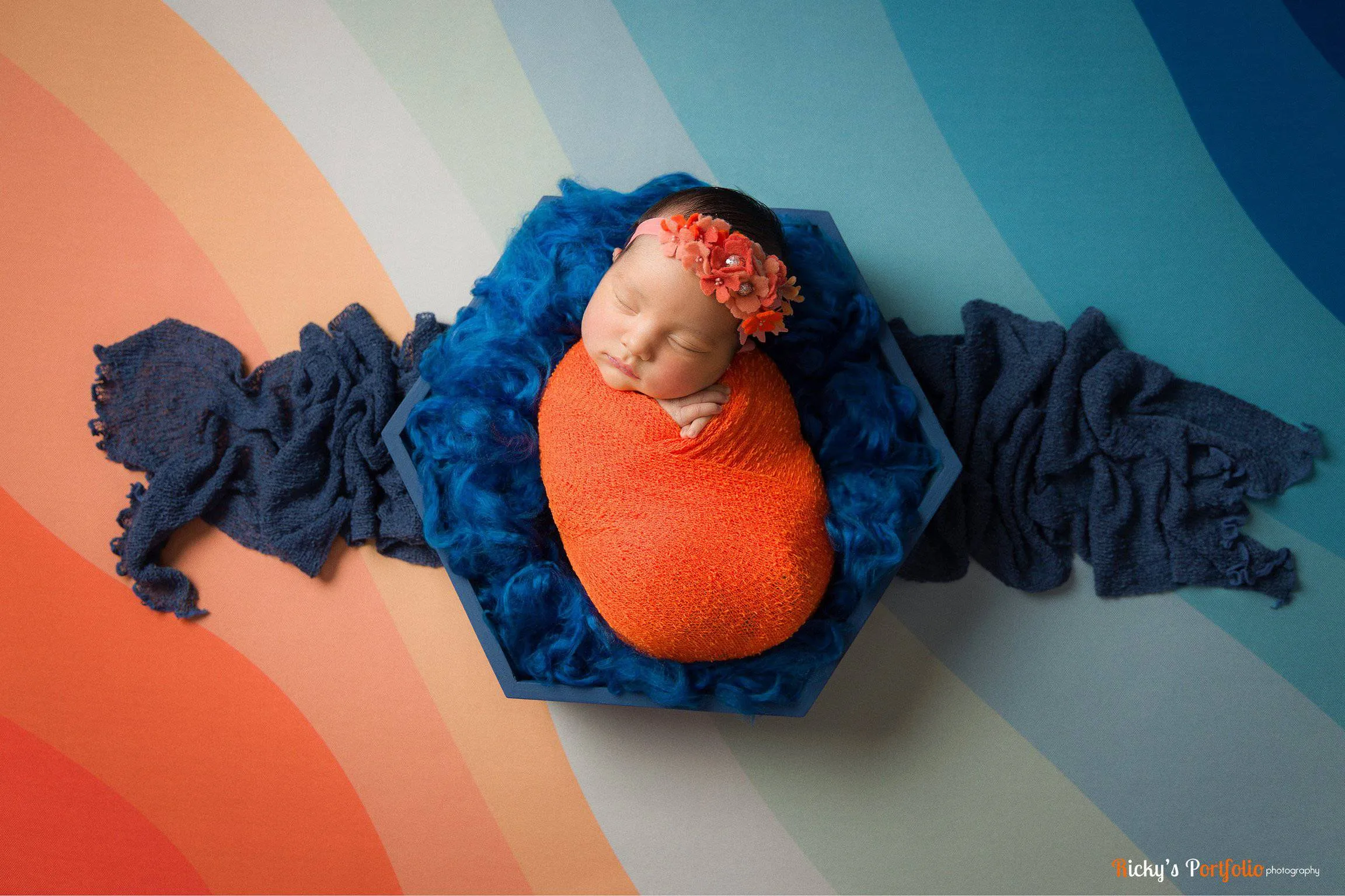 Orange Stretch Knit Baby Wrap