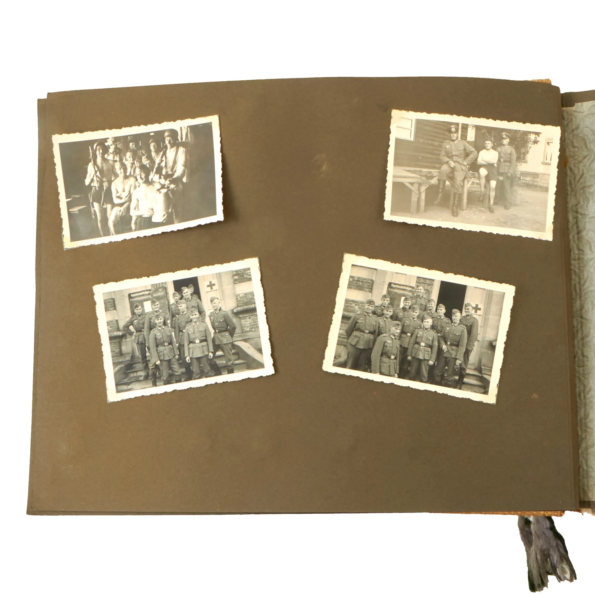 Original German WWII Heer Pioneer & Panzer Armored Personal Photo Album with Tank Pictures & Captions- 180 Photos