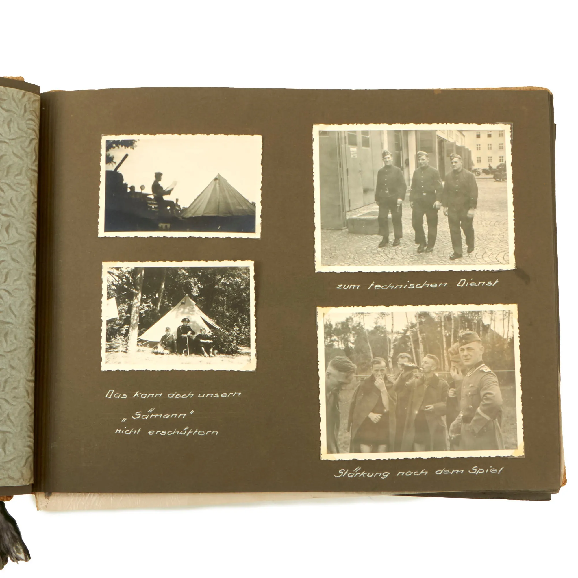 Original German WWII Heer Pioneer & Panzer Armored Personal Photo Album with Tank Pictures & Captions- 180 Photos