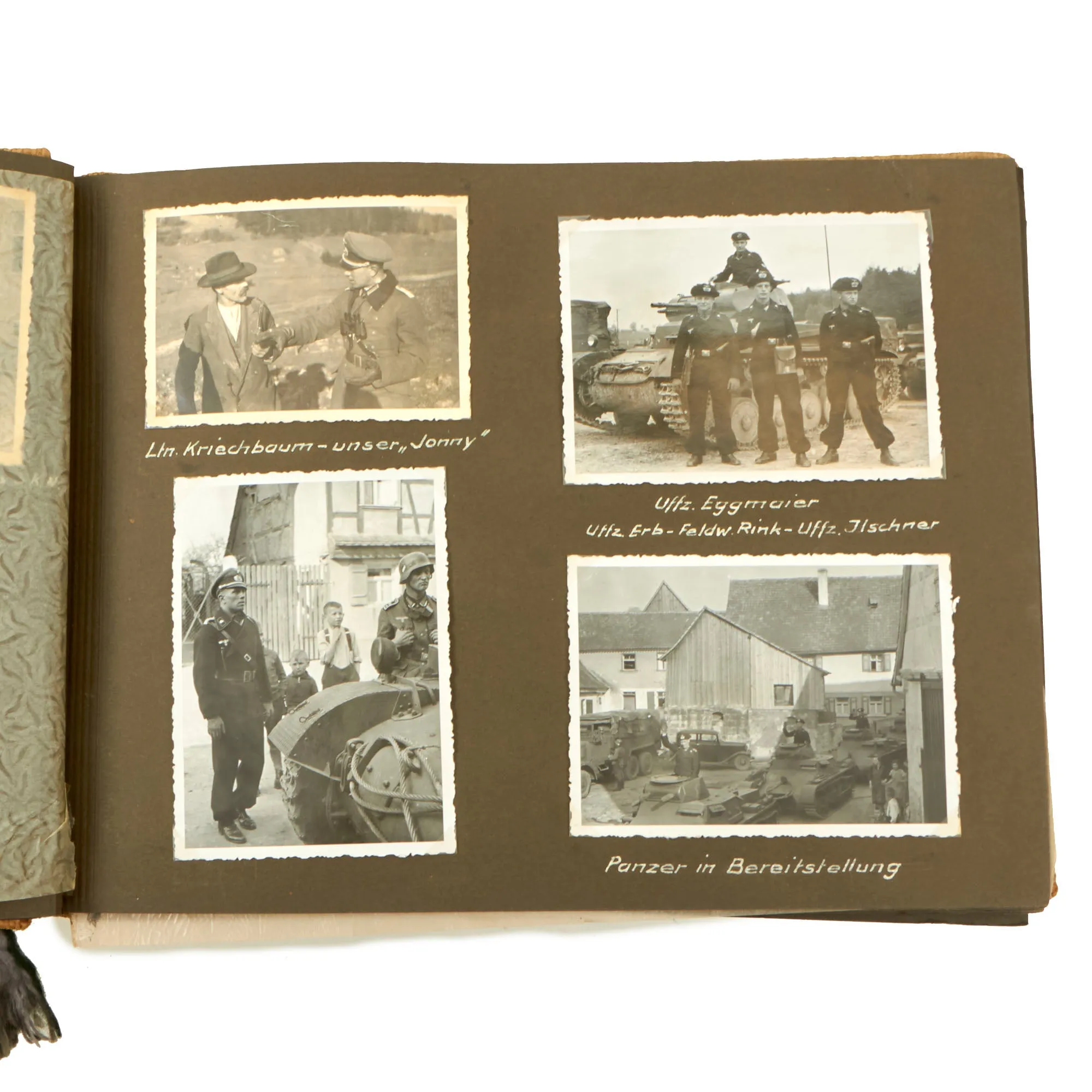 Original German WWII Heer Pioneer & Panzer Armored Personal Photo Album with Tank Pictures & Captions- 180 Photos