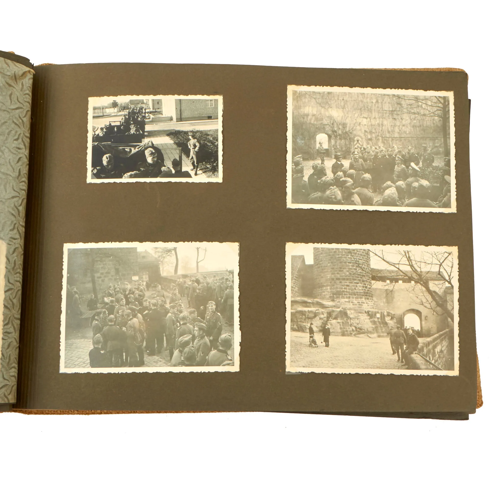 Original German WWII Heer Pioneer & Panzer Armored Personal Photo Album with Tank Pictures & Captions- 180 Photos