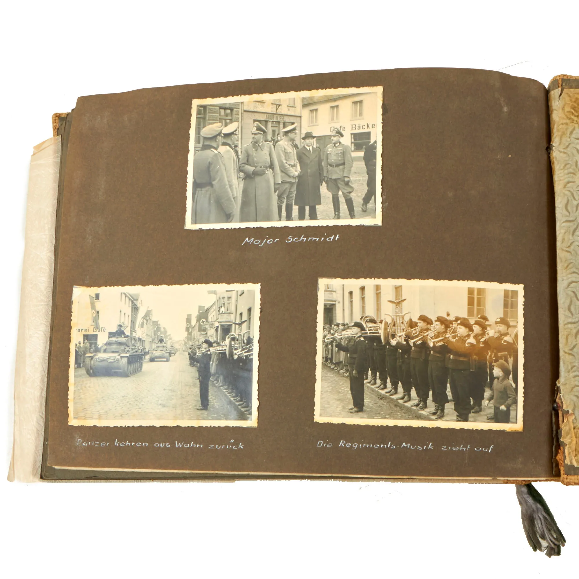 Original German WWII Heer Pioneer & Panzer Armored Personal Photo Album with Tank Pictures & Captions- 180 Photos