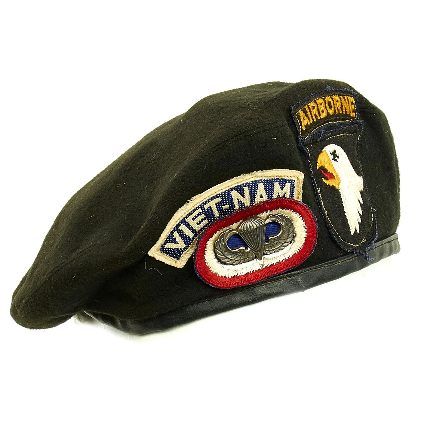 Original U.S. Army Vietnam War Souvenir 101st Airborne Black Beret