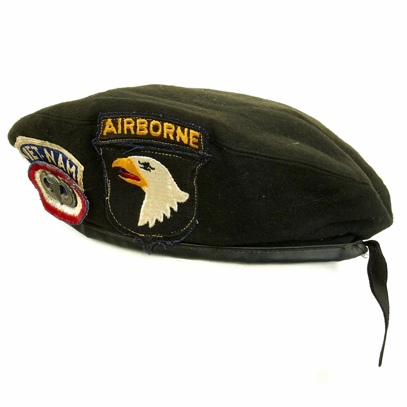 Original U.S. Army Vietnam War Souvenir 101st Airborne Black Beret