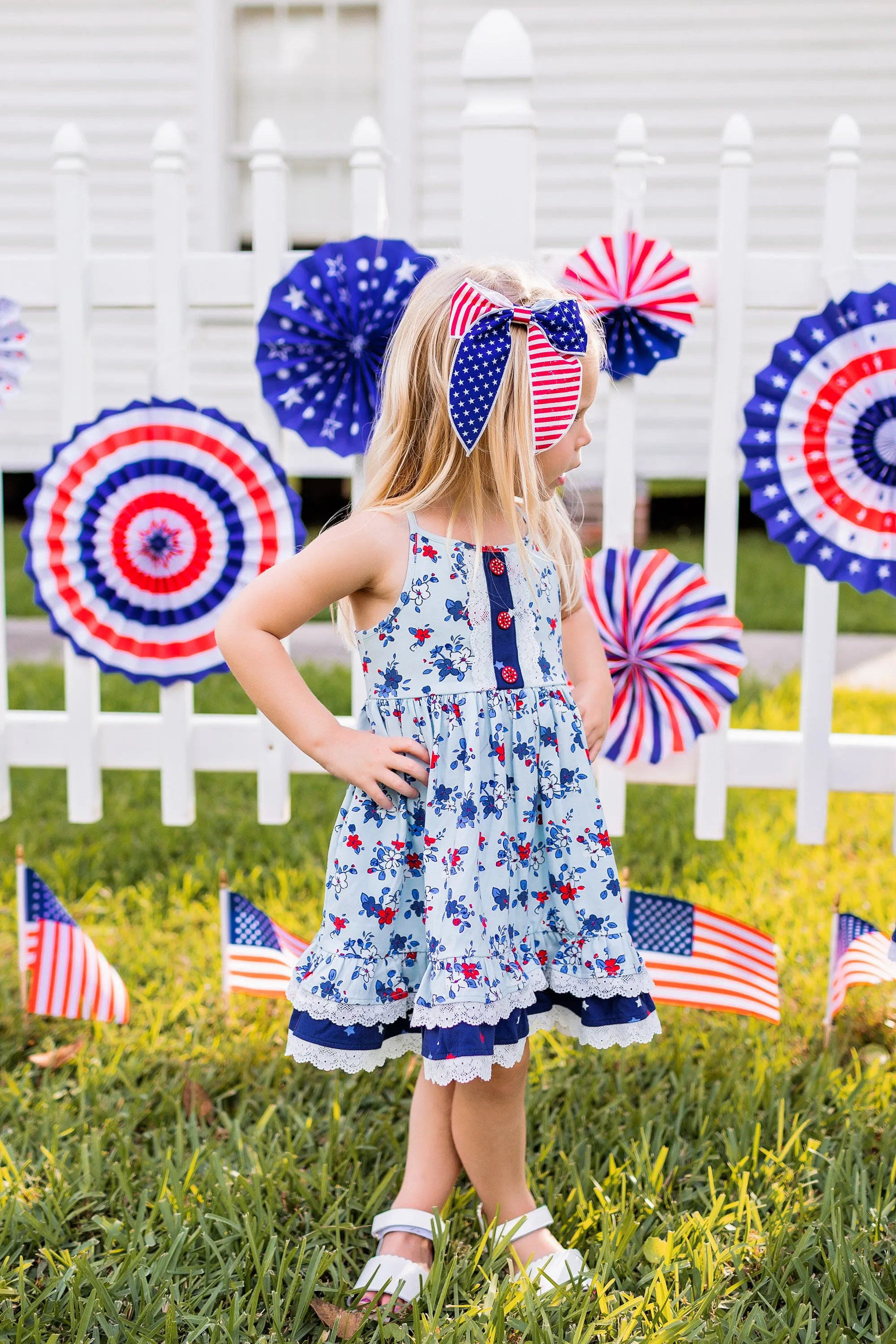 Patriotic Little Love Bug Bows