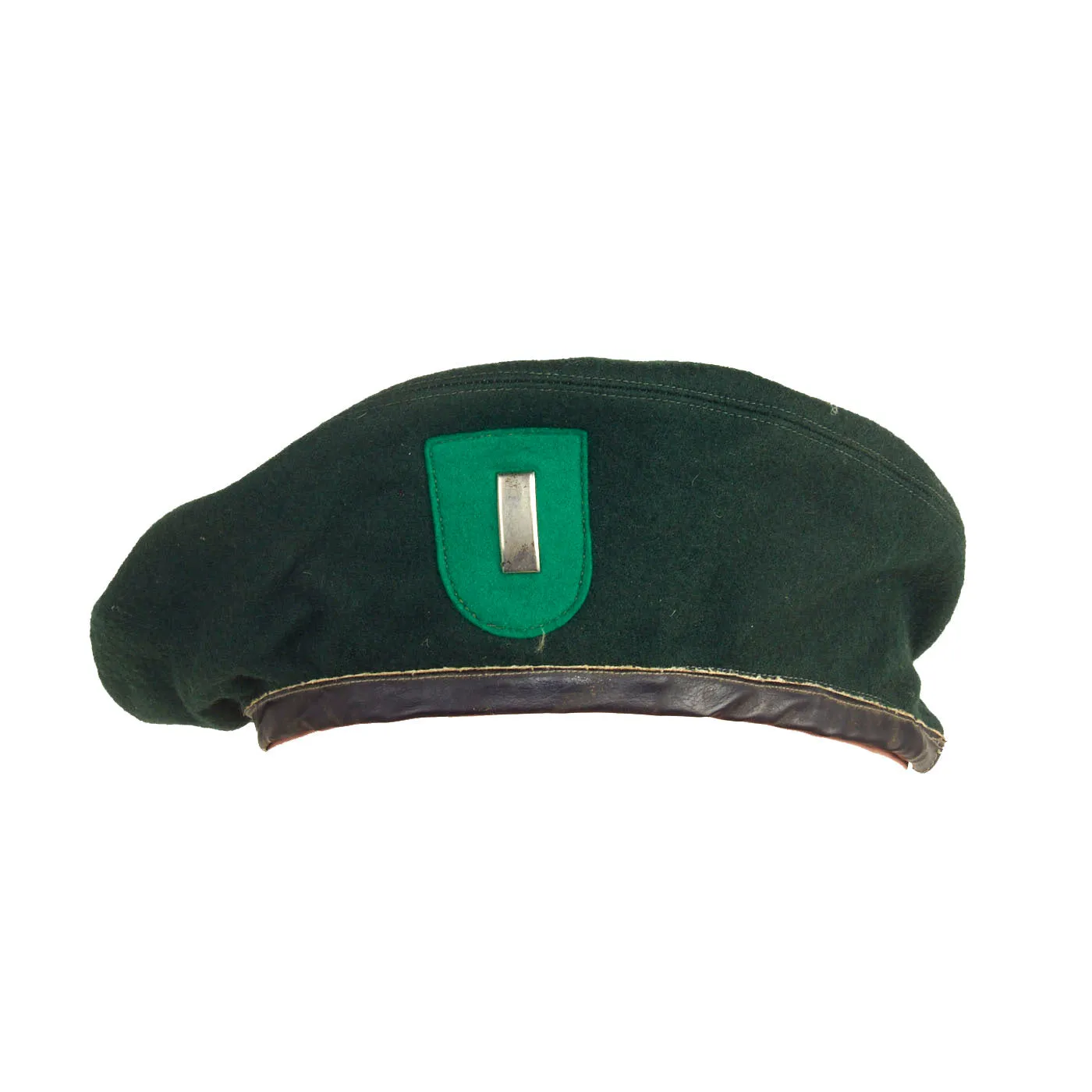 RARE Original U.S. ca.1950s 10th Special Forces Group German Made Green Beret  with Early Cut-Edge Felt Flash